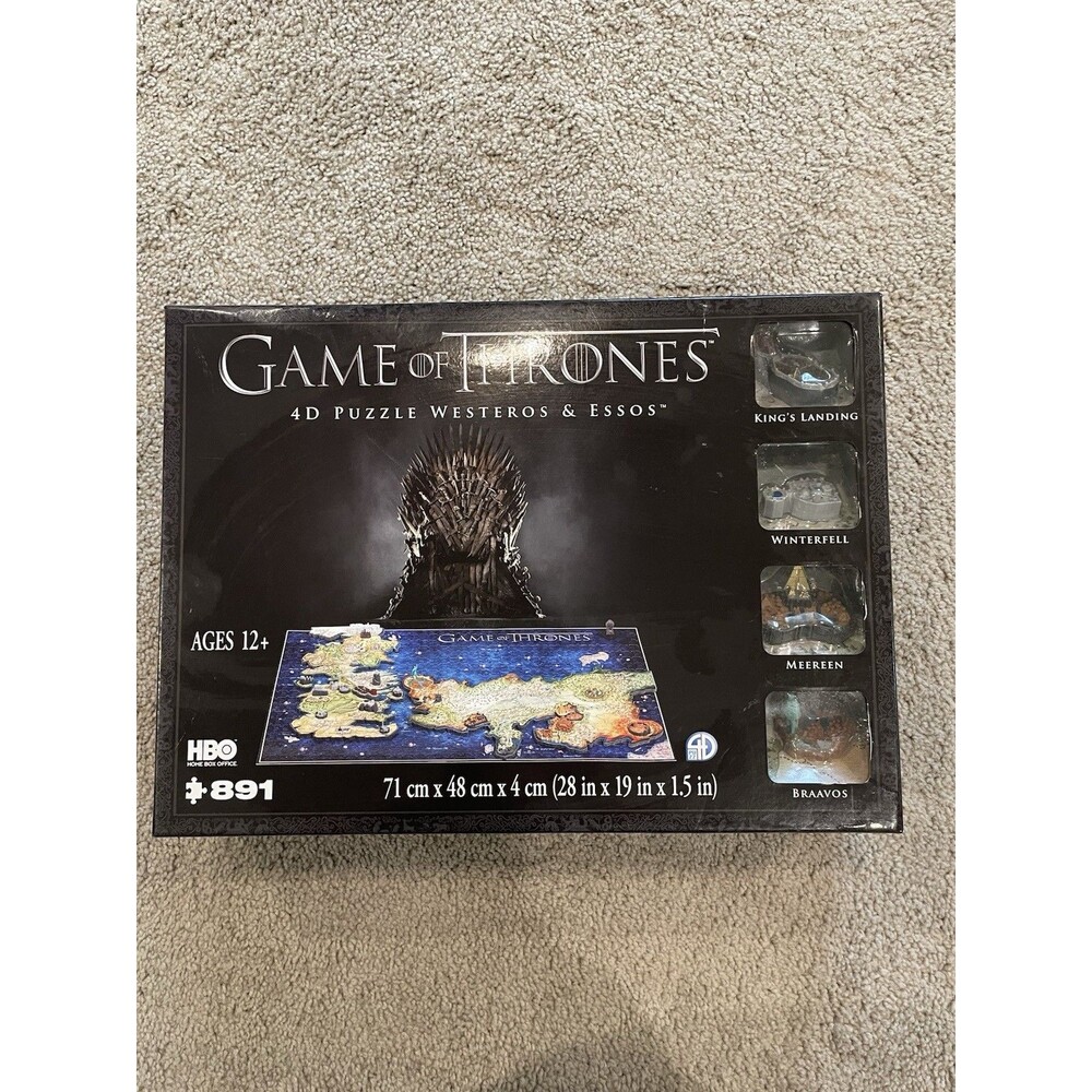 HBO Game of Thrones 4D Puzzle Westeros & Essos 891 Pieces New Sealed - Picture 5 of 10